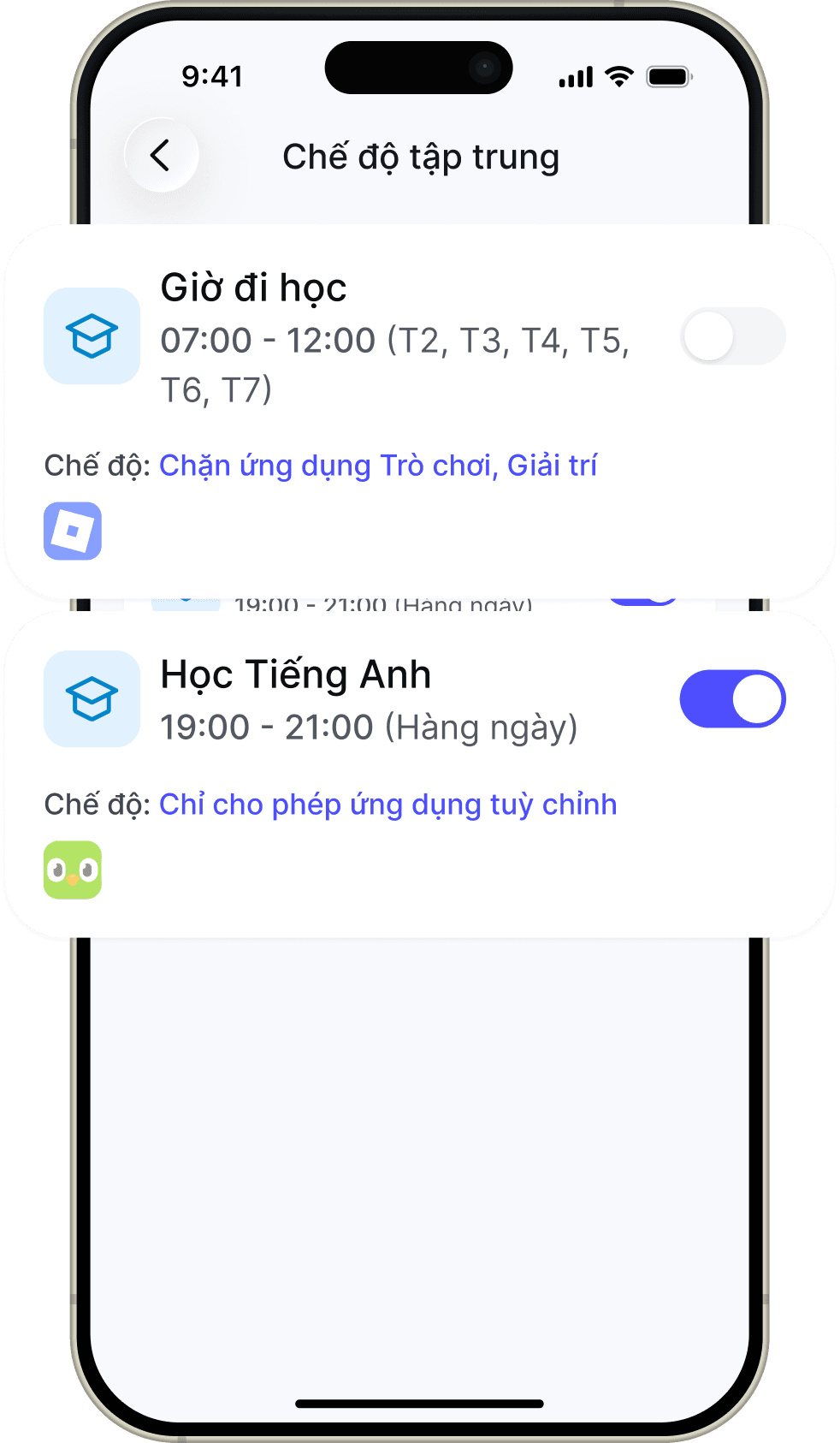 Tập trung theo khung giờ