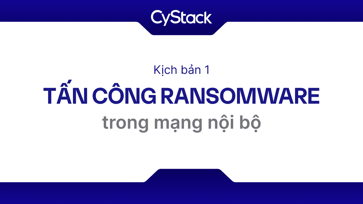Kịch bản 1: Tấn công Ransomware trong mạng nội bộ