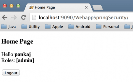 Hướng dẫn ví dụ Spring Security