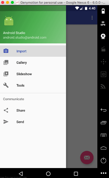 NavigationView trong Android