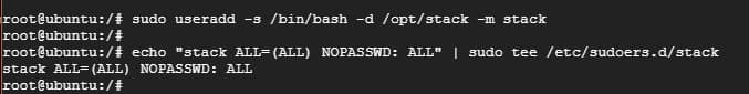 opensatck create sample output 