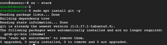 openstack install sample output