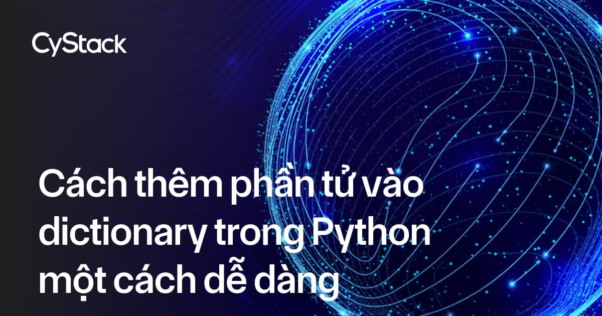 thêm dictionary trong Python