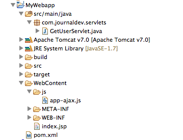 Ví dụ jQuery AJAX với JSP Servlet trong Java