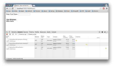 Ví dụ jQuery AJAX với JSP Servlet trong Java