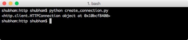 python create connection
