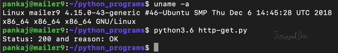 python http client ubuntu 