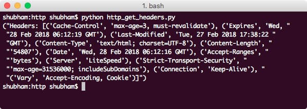 python get all headers