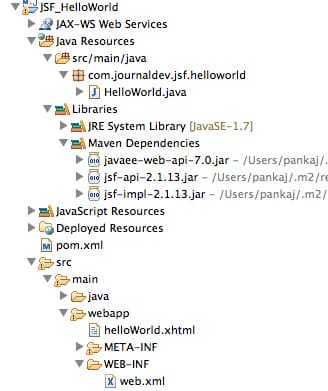 JSF Hello World Eclipse