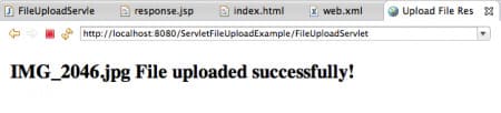  Servlet File Upload Success 