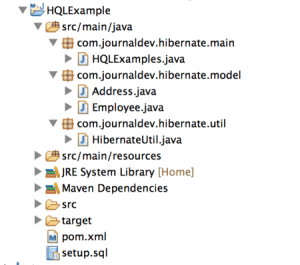 HQL Example Project