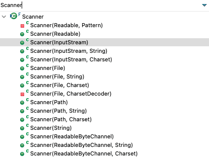 scanner class constructors