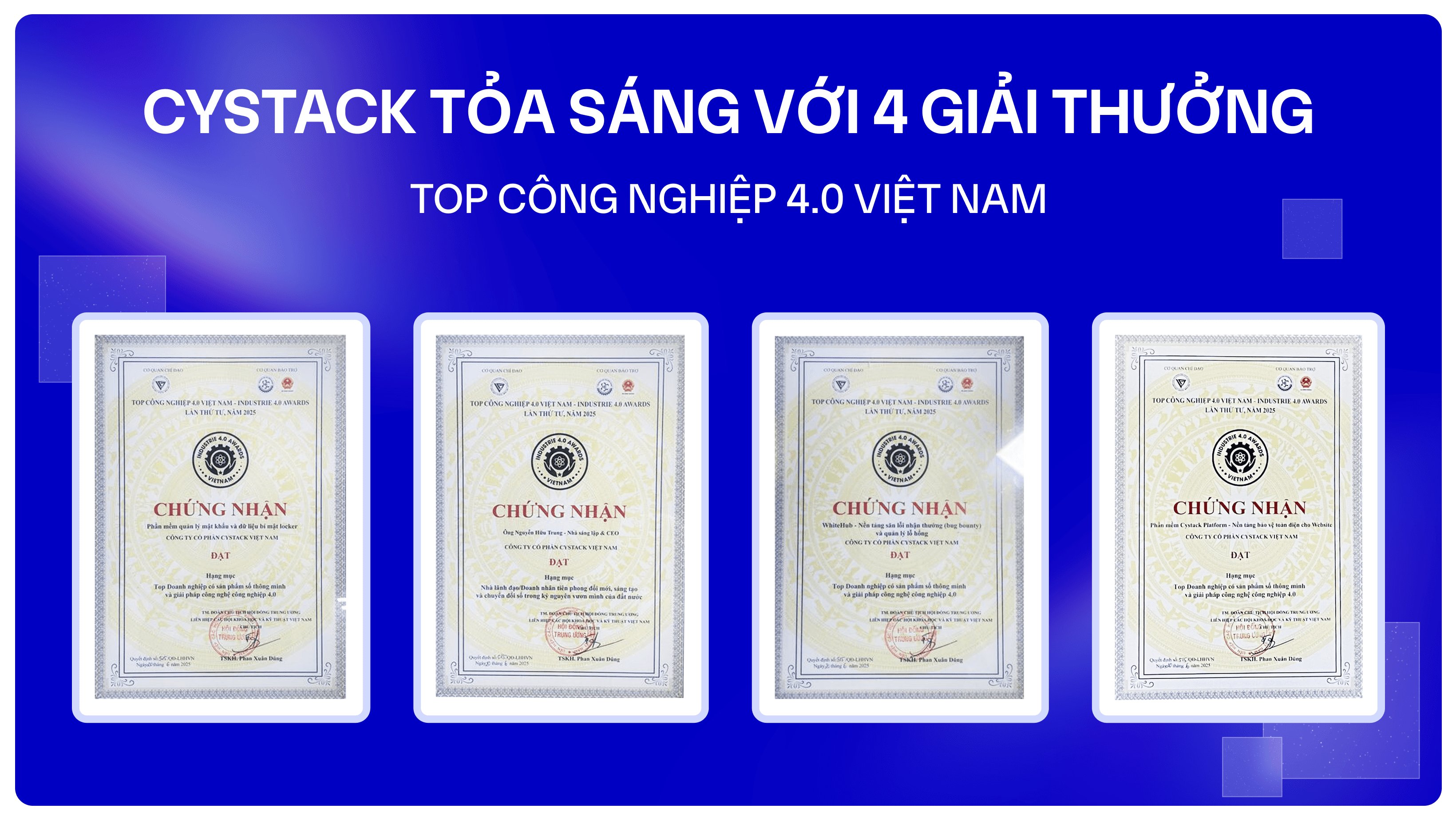 CyStack nhận 4 giải thưởng tại Top công nghiệp 4.0 Việt Nam