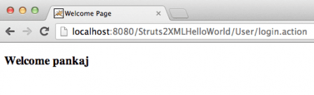Struts Hello World XML Home