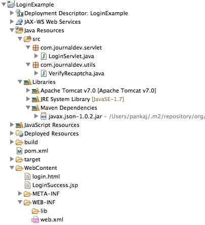 Google reCAPTCHA Java Web Application