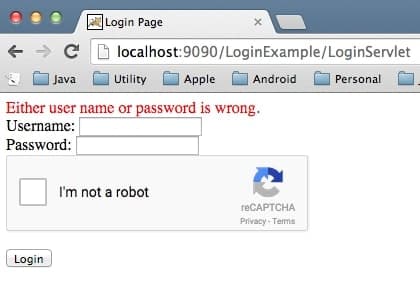 Other google recaptcha validation error