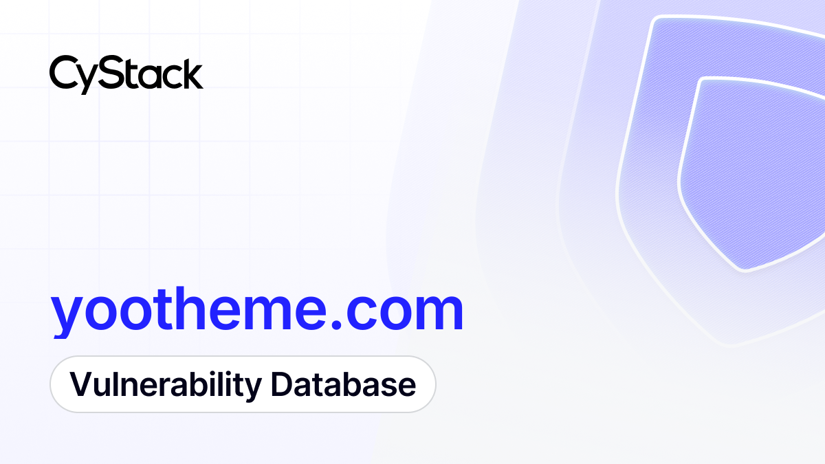 yootheme.com Vulnerabilities & CVE List (Oct 2026) | CyStack